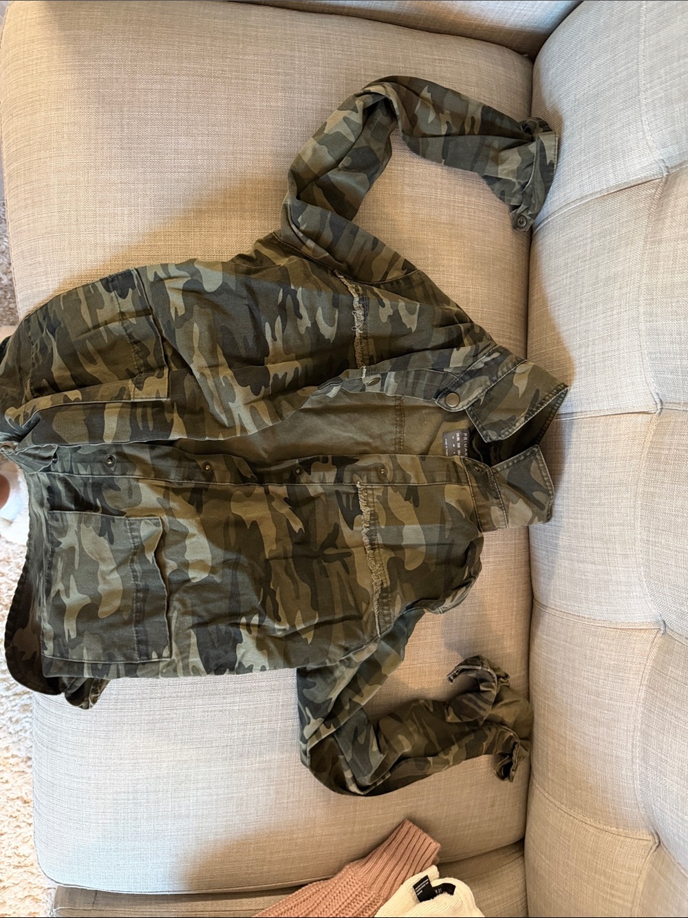 Primark Green Camo Jean Jacket